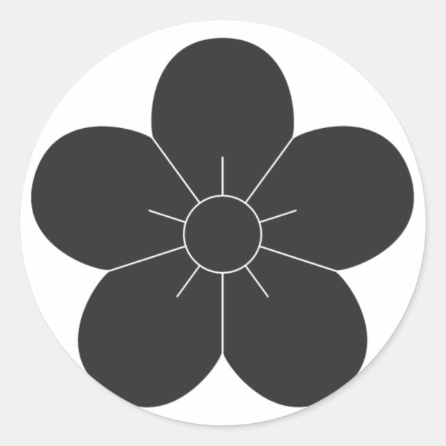 [Familienwappen] Blume Runder Aufkleber (Vorderseite)
