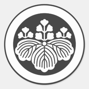 [Familienwappen] Blume Runder Aufkleber