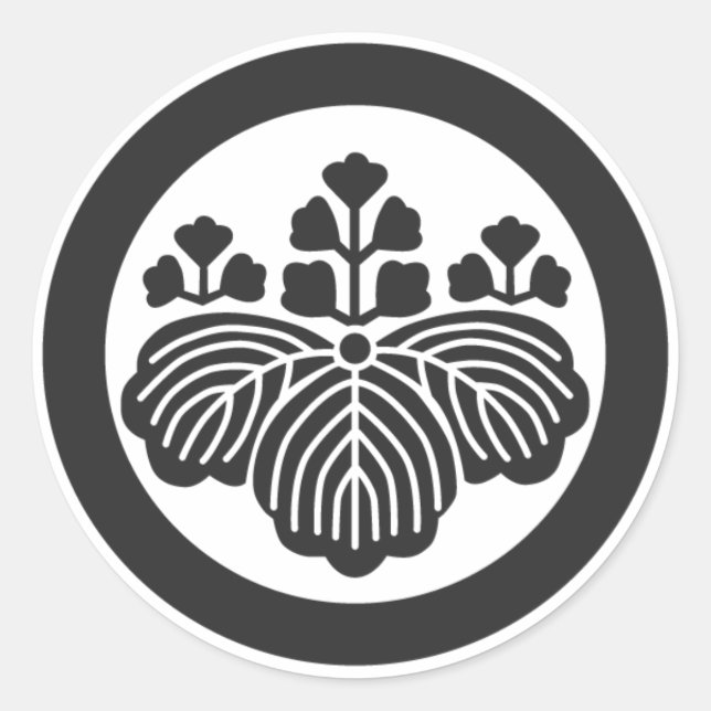 [Familienwappen] Blume Runder Aufkleber (Vorderseite)