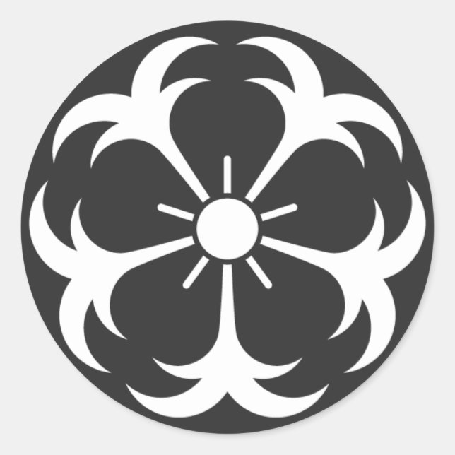 [Familienwappen] Blume Runder Aufkleber (Vorderseite)
