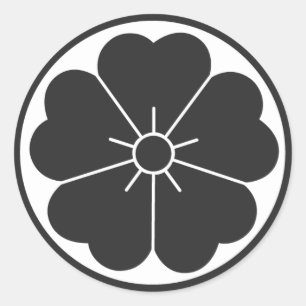 [Familienwappen] Blume Runder Aufkleber
