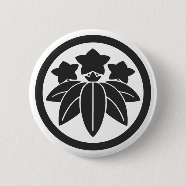 [Familienwappen] Blumen Button (Vorderseite)