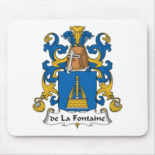 Familienwappen de la Fontaine Mousepad