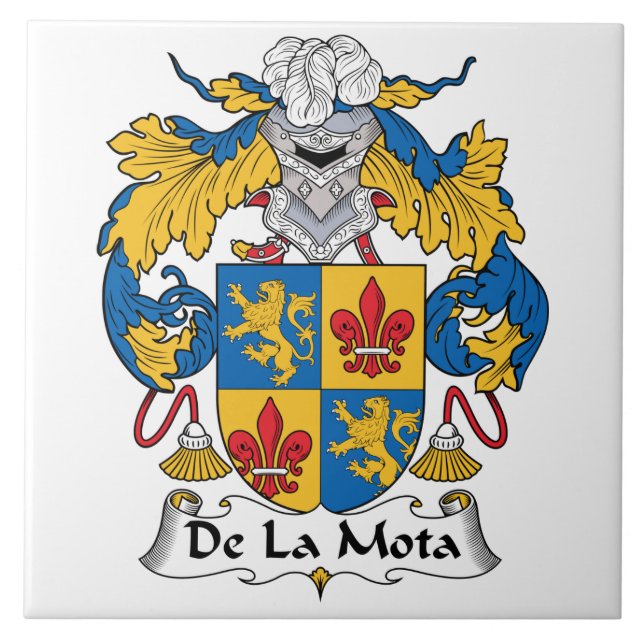 Familienwappen De La Mota Fliese (Vorderseite)