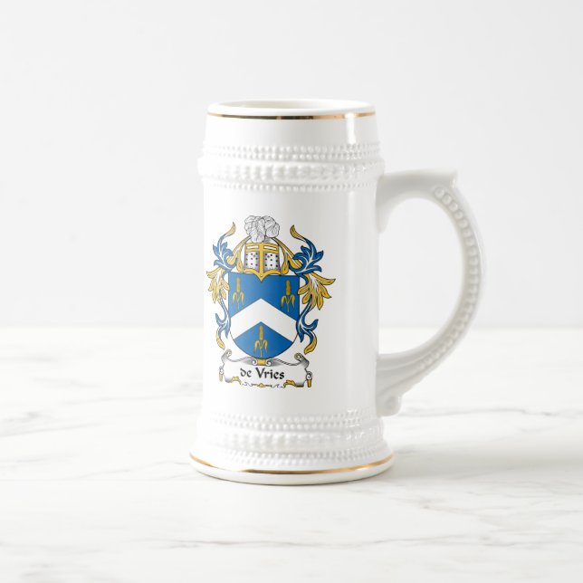 Familienwappen de Vries Bierglas (Rechts)