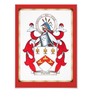 Familienwappen der Fischer Fotodruck