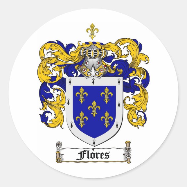 Familienwappen DER FLÜGE - FLIESENSCHUTZ VON WAFFE Runder Aufkleber (Vorderseite)