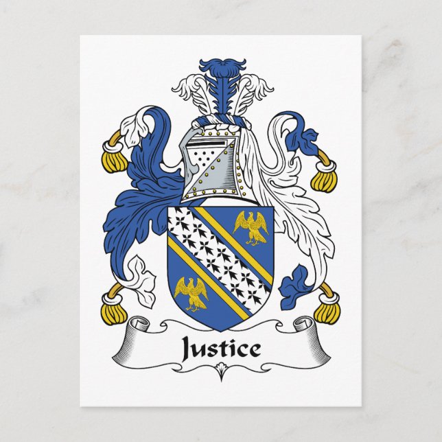 Familienwappen der Justiz Postkarte (Vorderseite)