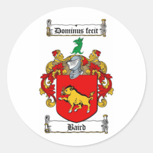 FAMILIENWAPPEN DES BADEWASSERS - WALDBUCH RUNDER AUFKLEBER