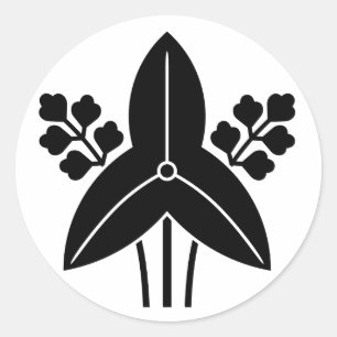[Familienwappen] Dreiblatt-Pfeilspitze Runder Aufkleber