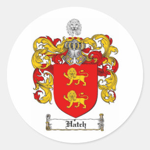 Familienwappen - FEUERSCHLAG VON WAFFEN Runder Aufkleber