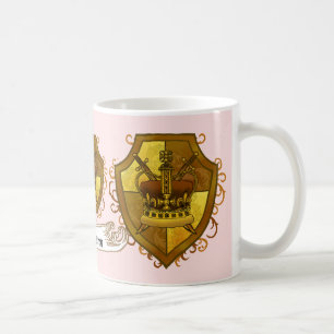 Familienwappen-Kronen-Nachname-Tasse Kaffeetasse
