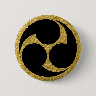 [Familienwappen] Links Mitsudomoe Button