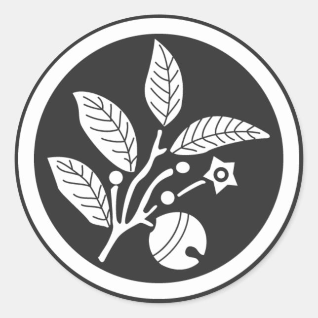 [Familienwappen] Pflanze Runder Aufkleber (Vorderseite)