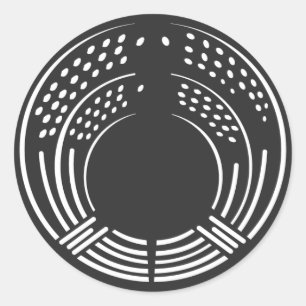 [Familienwappen] Pflanze Runder Aufkleber