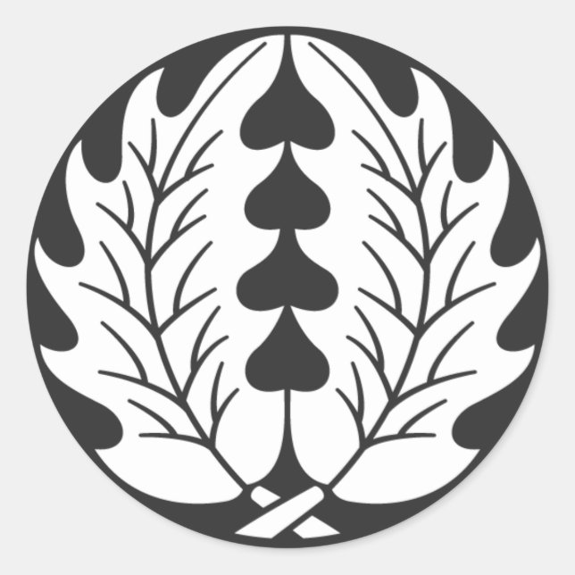 [Familienwappen] Pflanze Runder Aufkleber (Vorderseite)