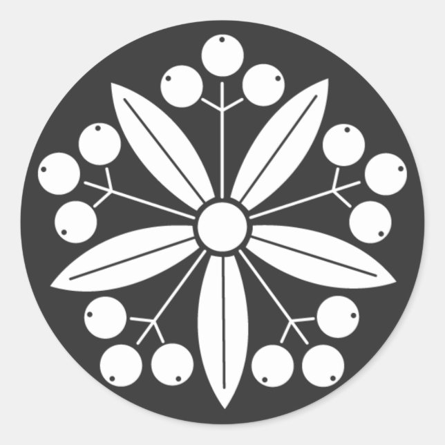 [Familienwappen] Pflanze Runder Aufkleber (Vorderseite)