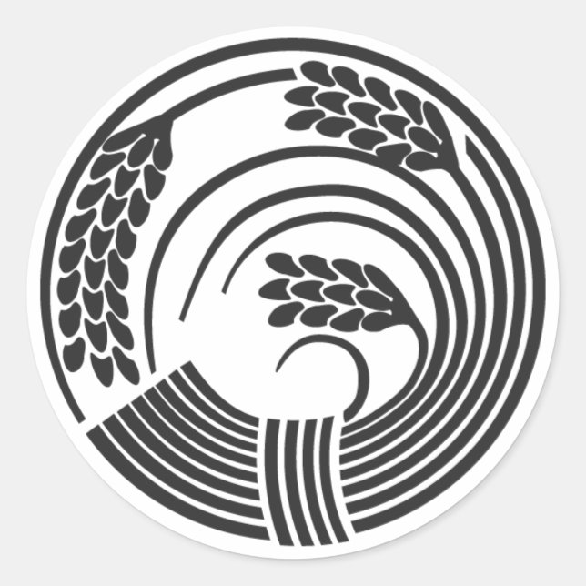 [Familienwappen] Pflanze Runder Aufkleber (Vorderseite)