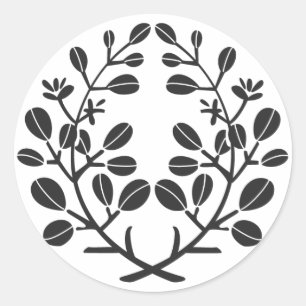 [Familienwappen] Pflanze Runder Aufkleber