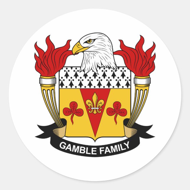 Familienwappen Runder Aufkleber (Vorderseite)