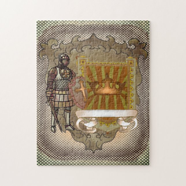 Familienwappen-Schild-Nachname (Vertikal)