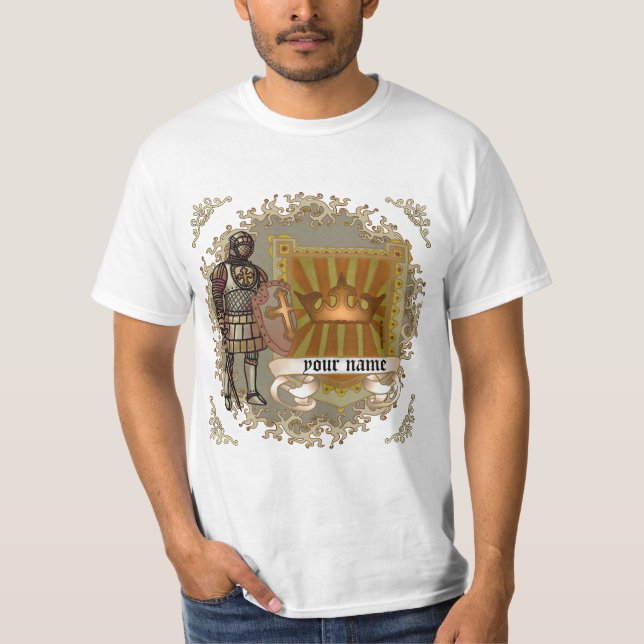 Familienwappen-Schild-Nachname T-Shirt (Vorderseite)