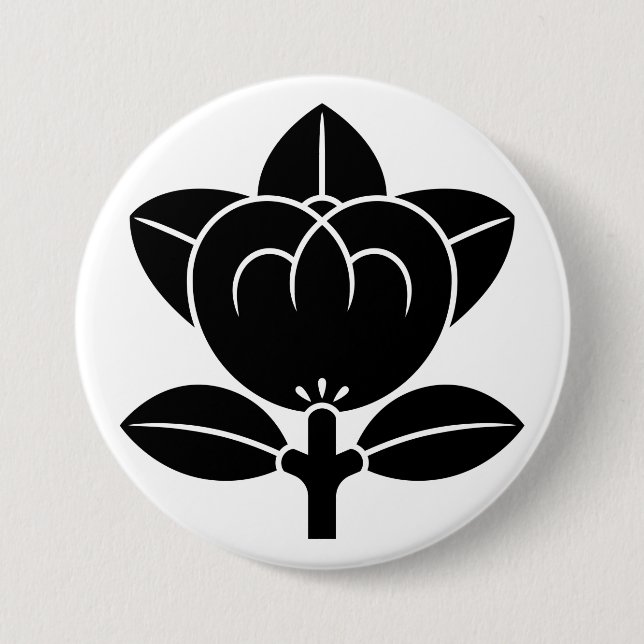 [Familienwappen] Tachibana-Blüte Button (Vorderseite)