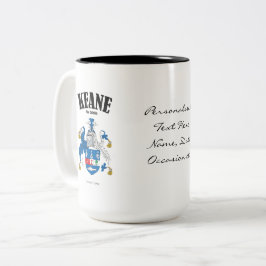 Familienwappen, Übersetzung und Bedeutung Zweifarbige Tasse