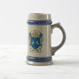 Familienwappen Vans Dyk Bierglas
