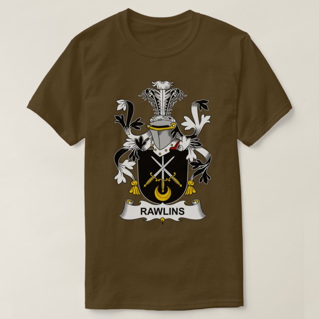 Familienwappen von Rawlins T-Shirt (Design vorne)