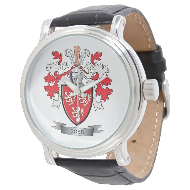 Familienwappen-Wappen Armbanduhr (Schrägansicht)