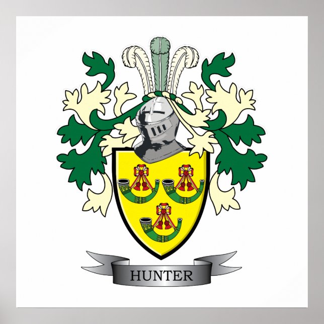 Familienwappen-Wappen der Jägerin Poster (Vorne)