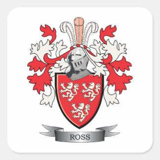 Familienwappen-Wappen Quadratischer Aufkleber