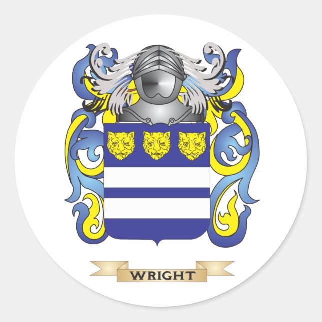 Familienwappen (Wappen) Runder Aufkleber (Vorderseite)