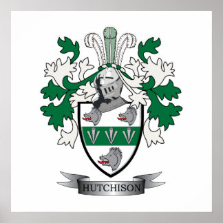Familienwappen-Wappen von Hutchison Poster