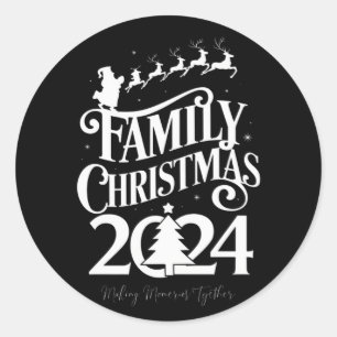 Familienweihnachten 2024 Erinnerungen Gemeinsam Pa Runder Aufkleber