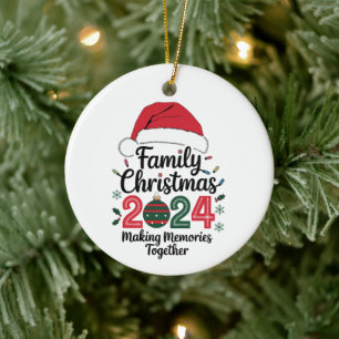 Familienweihnachten 2024 Gemeinsam Erinnerungen sc Keramik Ornament