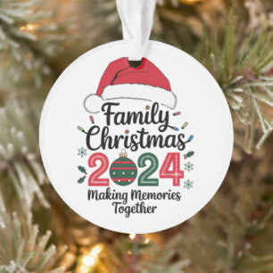 Familienweihnachten 2024 Gemeinsam Erinnerungen sc Ornament