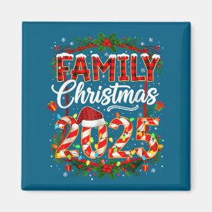 Familienweihnachten 2025 Xmas Lichter Santa Pyjama Magnet
