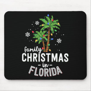 Familienweihnachten in Florida Palmen Weihnachten  Mousepad