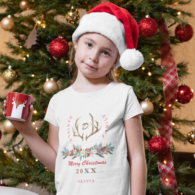 Familienweihnachtliche mit Monogramm T-Shirt (Von Creator hochgeladen)