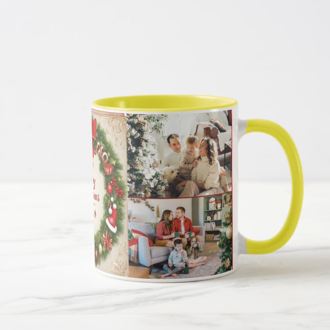 Familienweihnachtsfest 2 Fotos Tasse (Rechts)