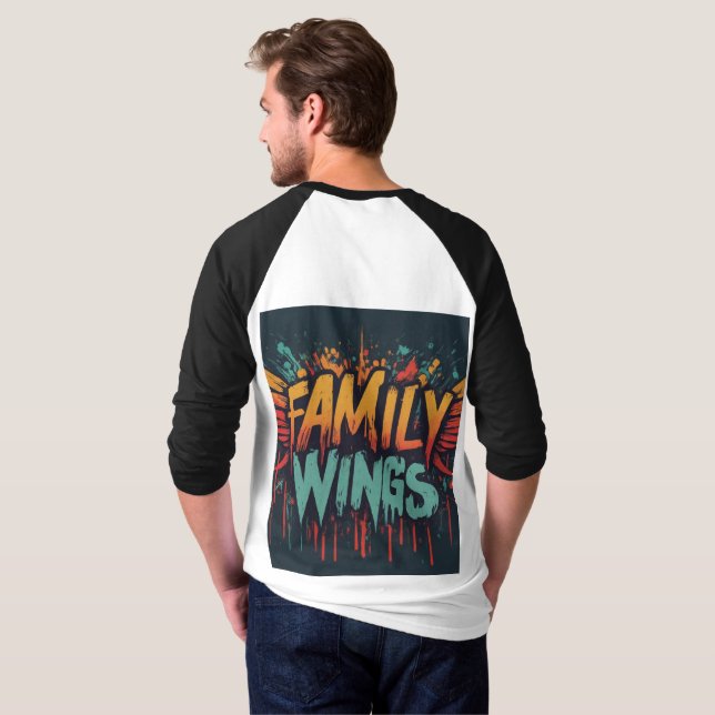Familienwings T-Shirt (Schwarz voll)