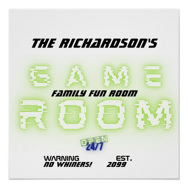 Familienzimmer Lime Green, No Whiners, rund um die Poster (Vorderseite)