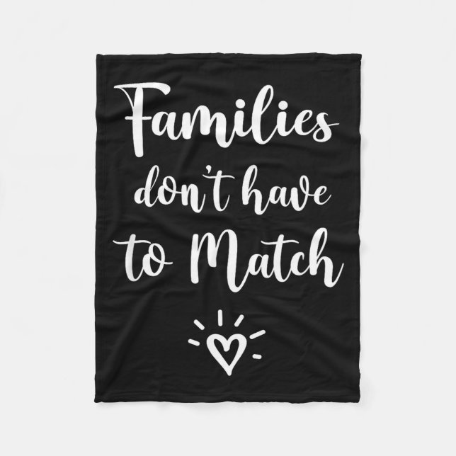 Families Don't Have To Match, Foster Care Family  Fleecedecke (Vorderseite)