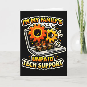 Families unbezahlter Tech-Support lustiger Tech-Ne Karte