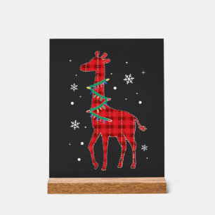 Famille à carreaux de buffle Girafe Noël Pyjama as