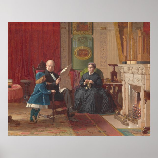 Famille Brown - Eastman Johnson Fine Art Poster (Devant)