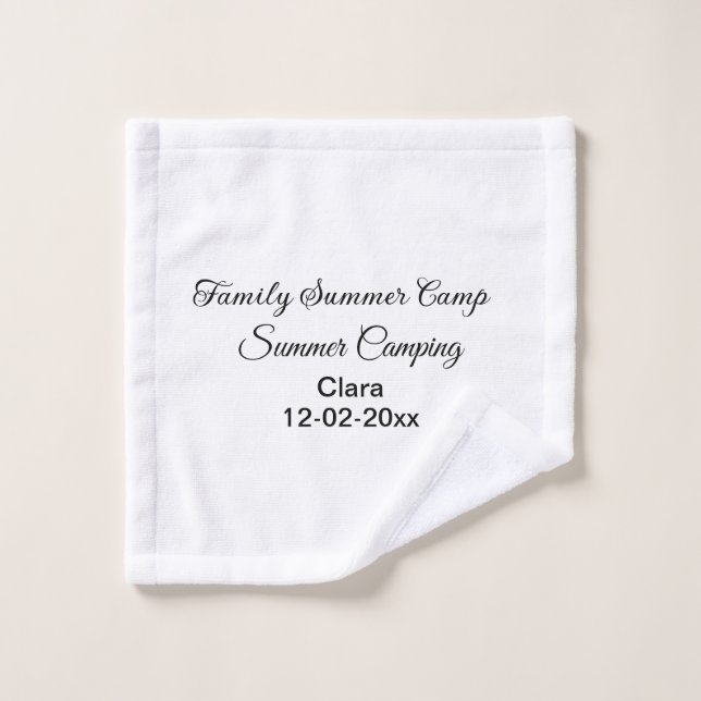 Famille camping vacances personnalisée ajouter nom (Gant de toilette)