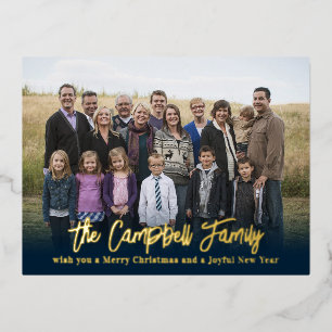 Famille Cheval Foil Carte postale Vacances Famille